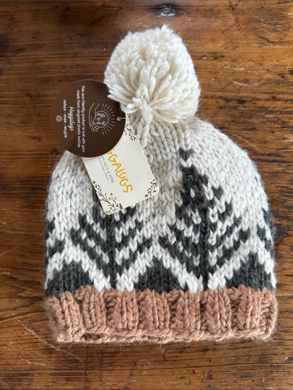 Kids Forest Knit Pom Beanie